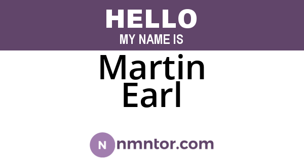 Martin Earl
