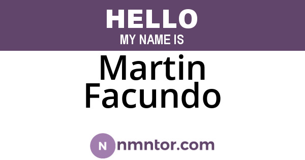 Martin Facundo