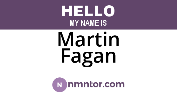 Martin Fagan