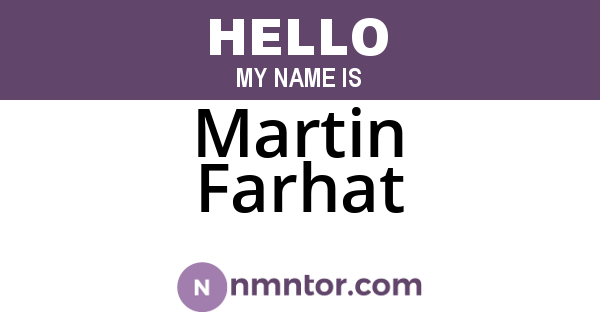 Martin Farhat