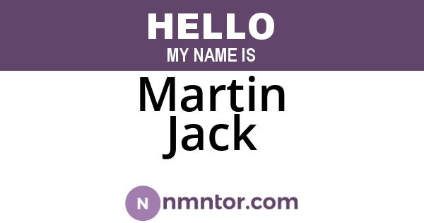 Martin Jack