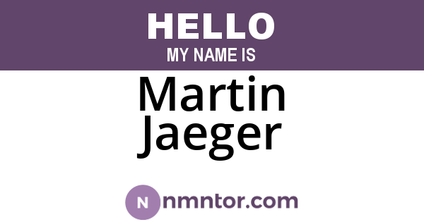 Martin Jaeger