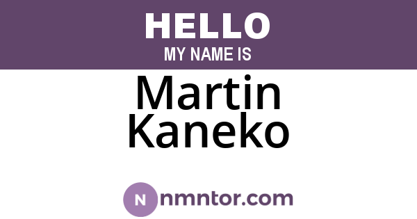 Martin Kaneko