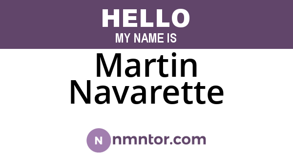 Martin Navarette