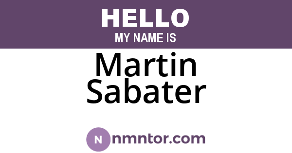Martin Sabater