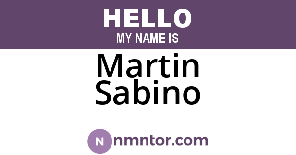 Martin Sabino