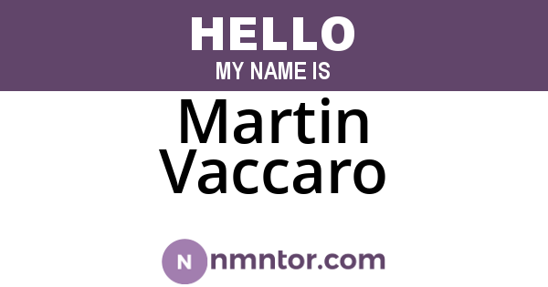 Martin Vaccaro