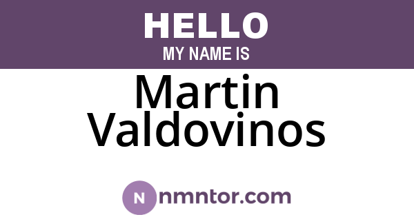 Martin Valdovinos
