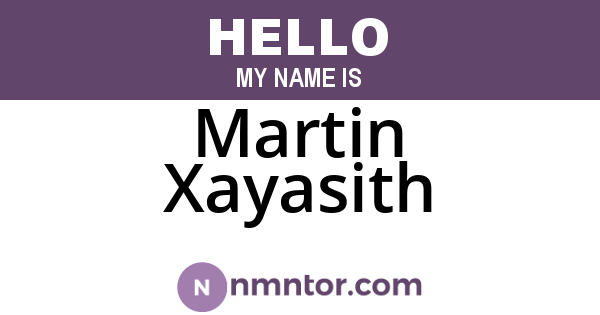 Martin Xayasith