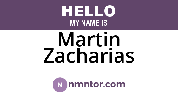 Martin Zacharias