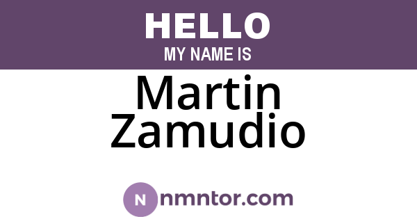 Martin Zamudio