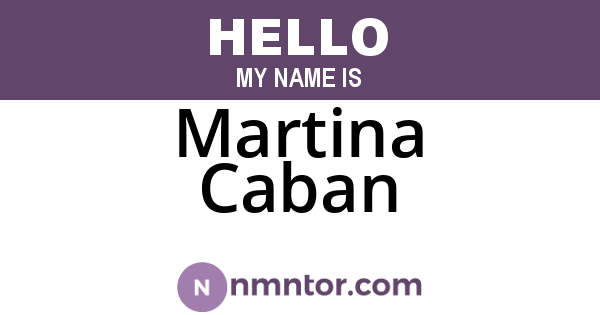 Martina Caban