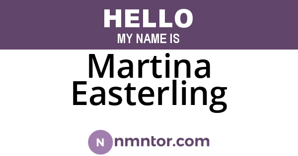 Martina Easterling