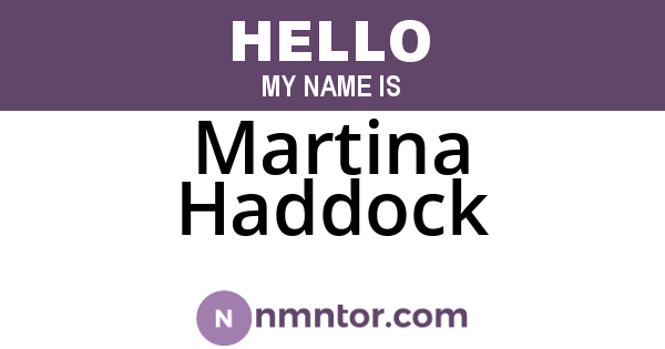 Martina Haddock