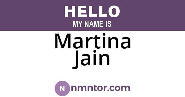 Martina Jain
