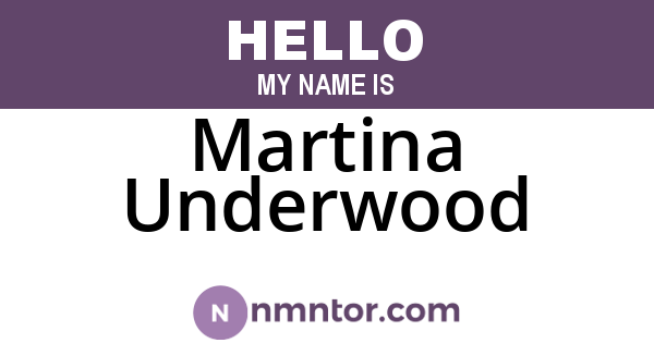 Martina Underwood