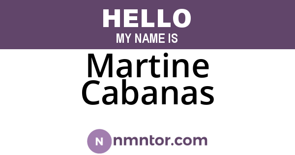 Martine Cabanas