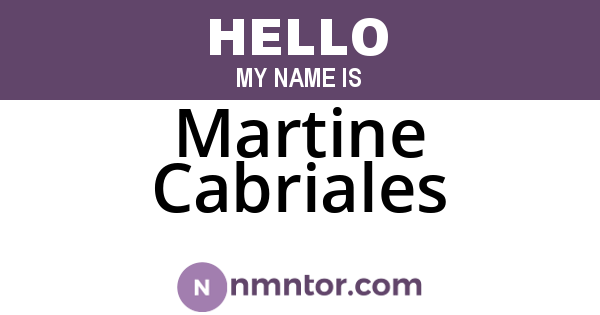 Martine Cabriales