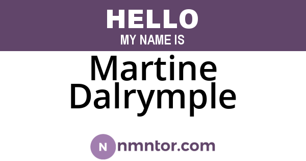 Martine Dalrymple