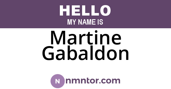 Martine Gabaldon