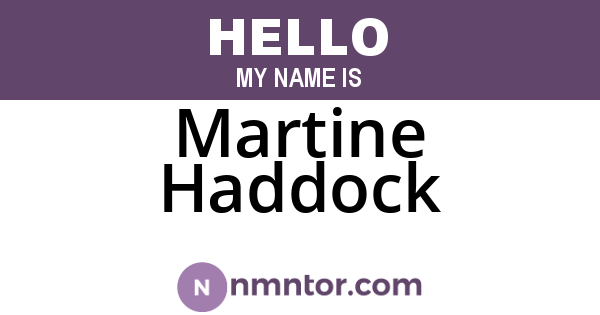 Martine Haddock