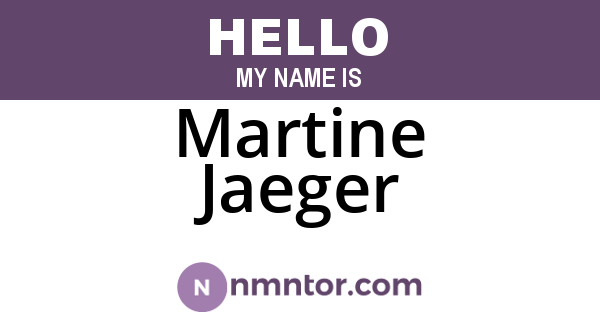 Martine Jaeger