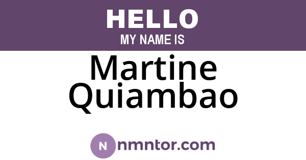 Martine Quiambao