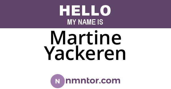 Martine Yackeren