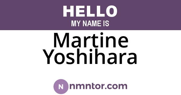 Martine Yoshihara