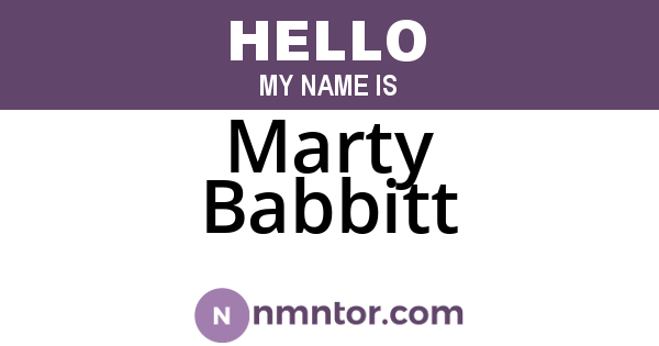 Marty Babbitt