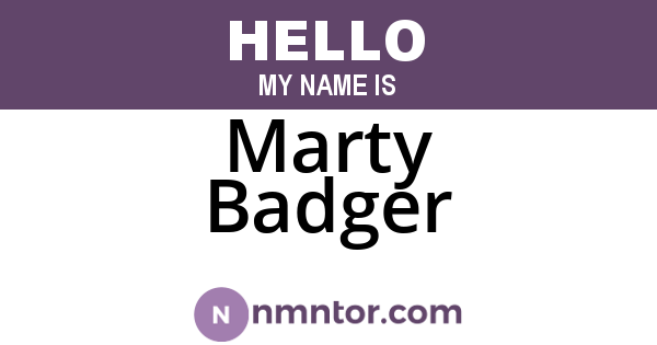 Marty Badger