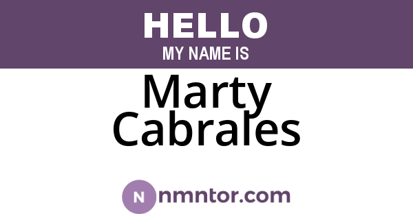 Marty Cabrales