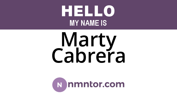 Marty Cabrera