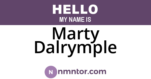 Marty Dalrymple