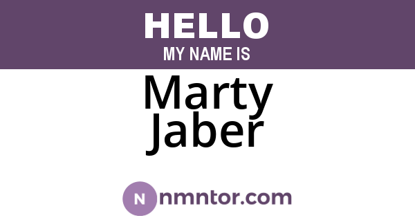Marty Jaber