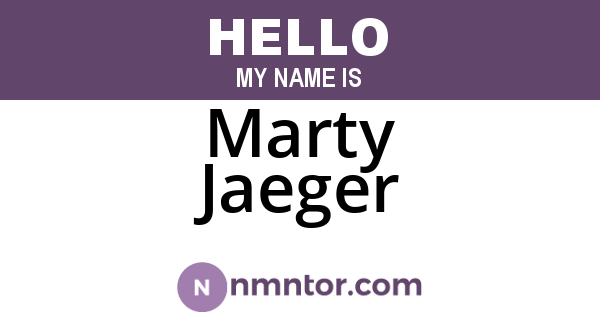 Marty Jaeger