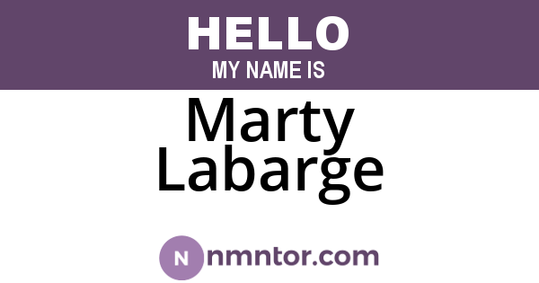 Marty Labarge