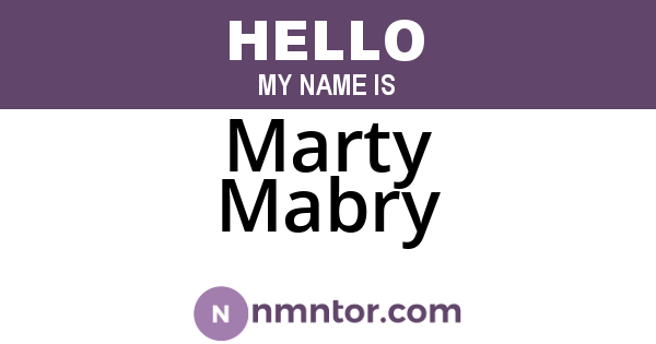 Marty Mabry
