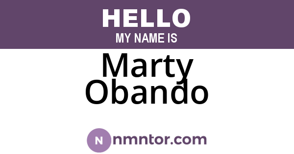 Marty Obando