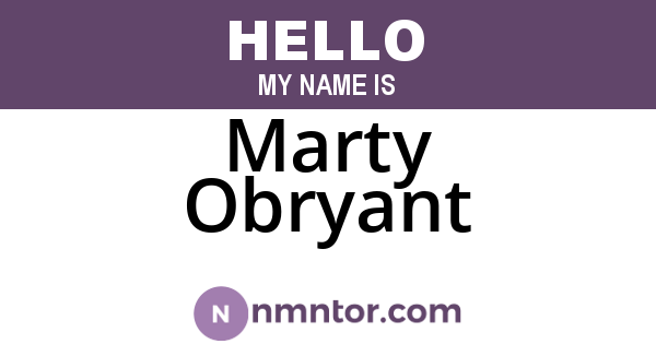Marty Obryant