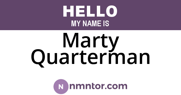 Marty Quarterman