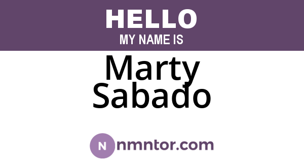 Marty Sabado