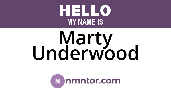 Marty Underwood
