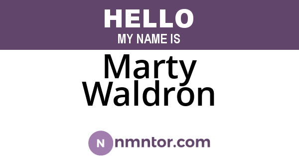 Marty Waldron