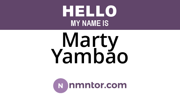 Marty Yambao