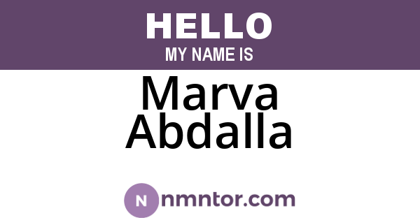 Marva Abdalla