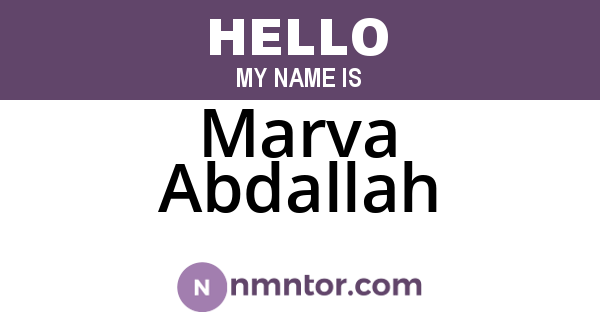 Marva Abdallah