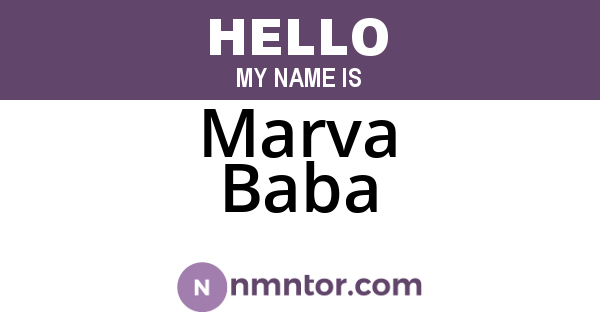 Marva Baba