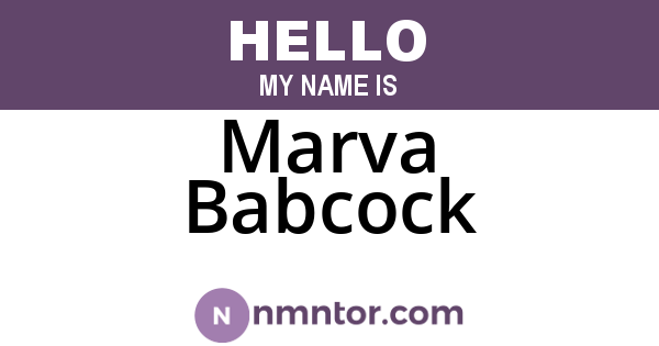 Marva Babcock
