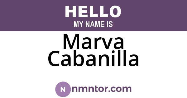 Marva Cabanilla